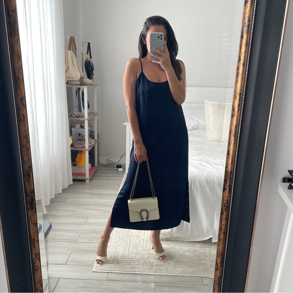 J.Crew Navy Blue Mid-length slip dress - Picture 4 of 5